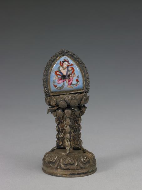 银胎嵌珐琅供养