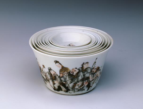 墨彩八仙图套杯