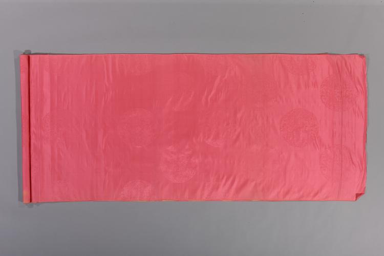 粉红色团龙纹江绸