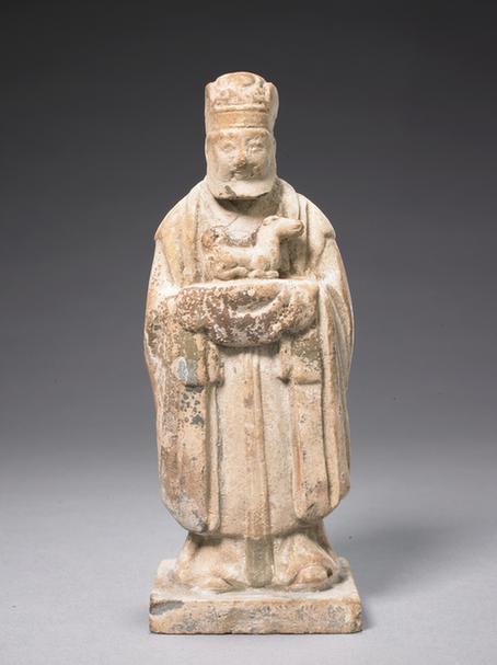 陶画彩十二辰狗俑