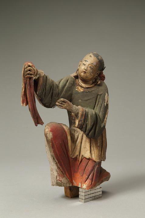 泥塑彩塑舞蹈女立像