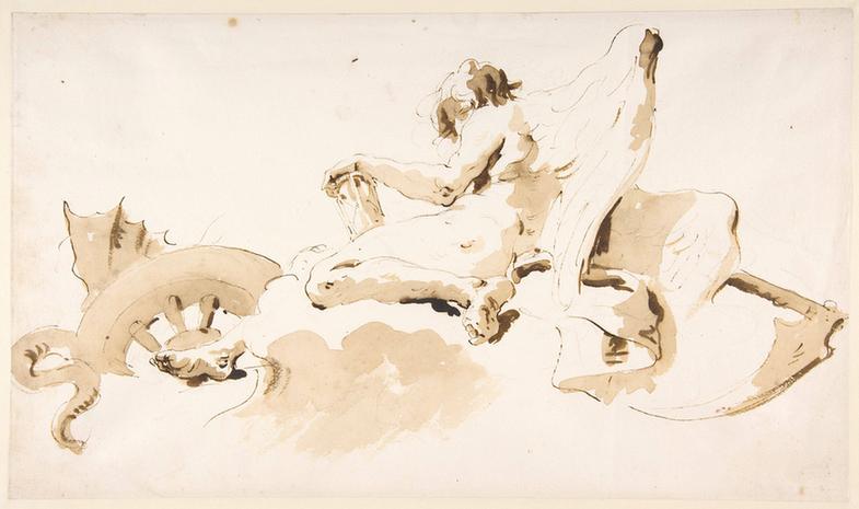 Giovanni Battista Tiepolo--Seated Figure of Time