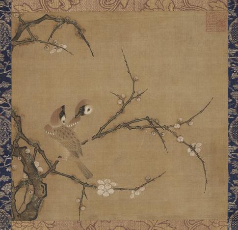 梅花双雀图