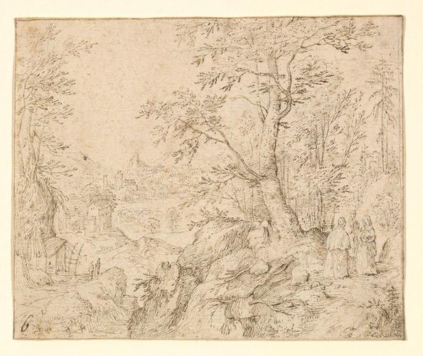Philip van den Bossche--Rugged Wooded River Landscape