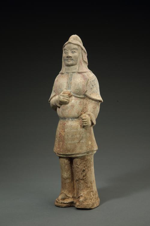 陶黄釉武士俑