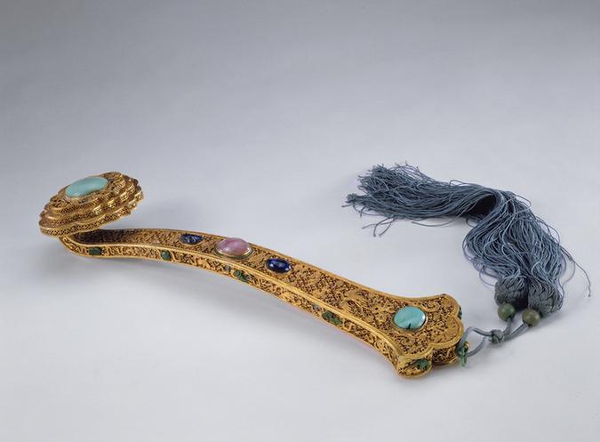 金累丝嵌石如意