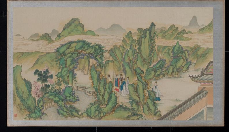 贾政游大观园图景一