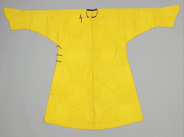 明黄色江绸常服袍