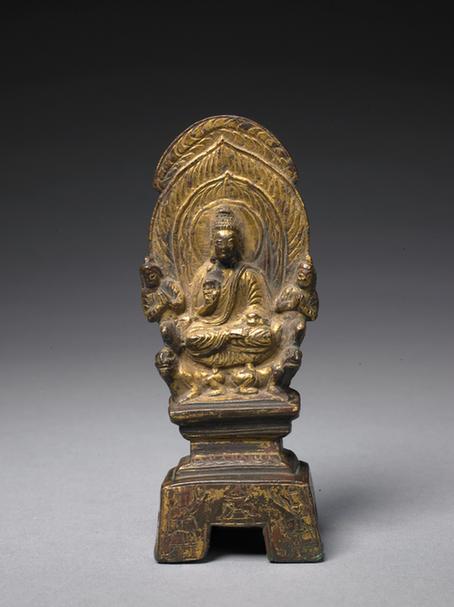 铜鎏金释迦佛造像