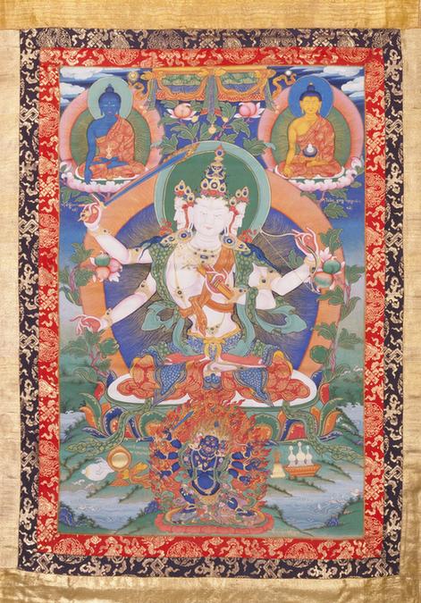 清人文殊菩萨像轴