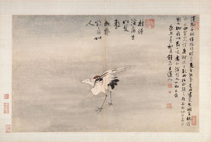 指画系列-指画·舞鹤