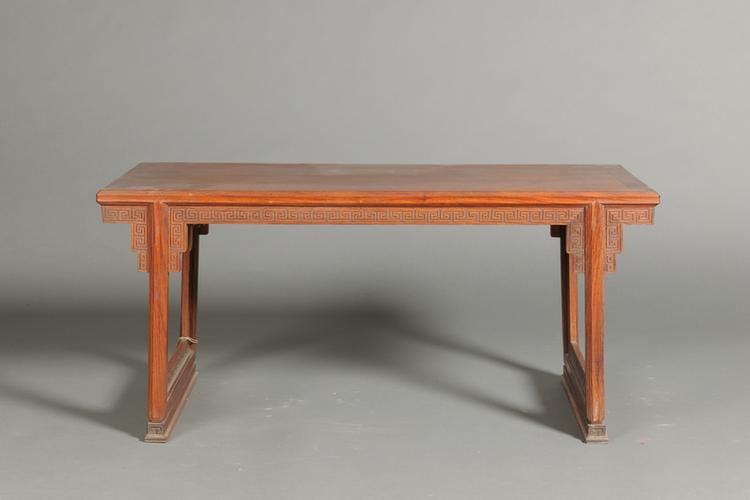 花梨木雕回纹炕几