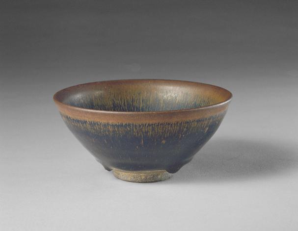 建窑黑釉兔毫盏