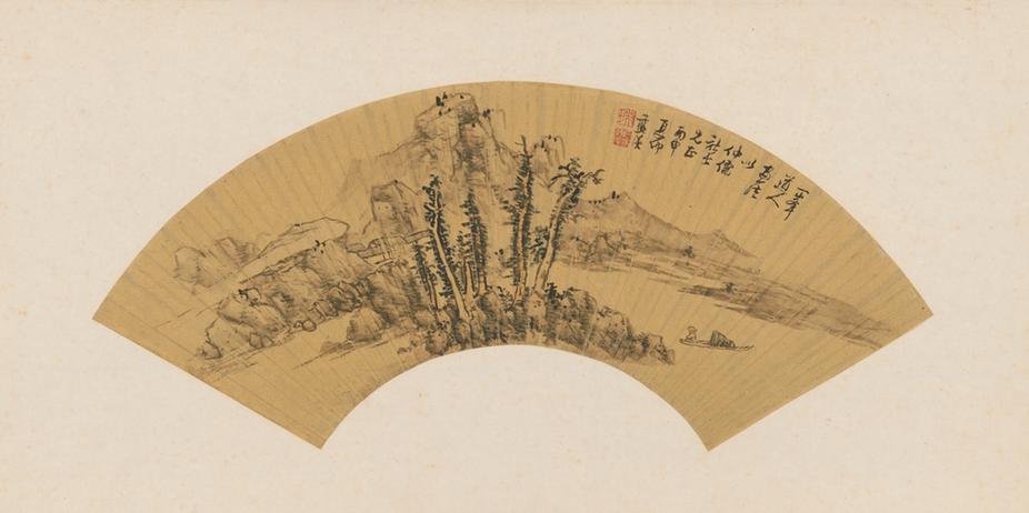 仿黄公望山水扇页