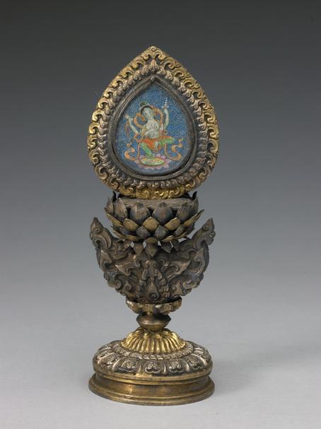 银镀金托画供养菩萨